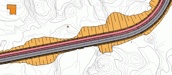 Road model in plan view