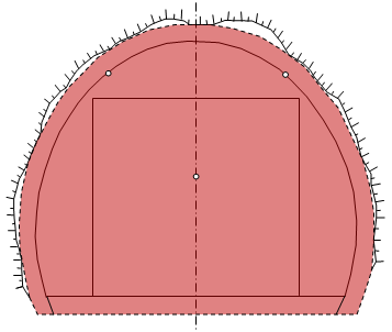 Illustration of tunnel blasting