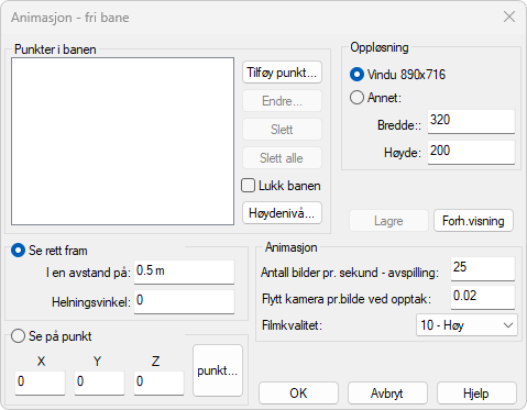 Dialog for animasjonsbane