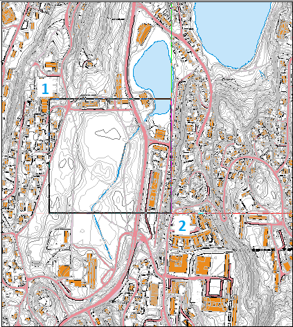 Velg terrengmodellområde