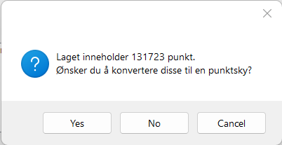 Dialog for import av punktsky