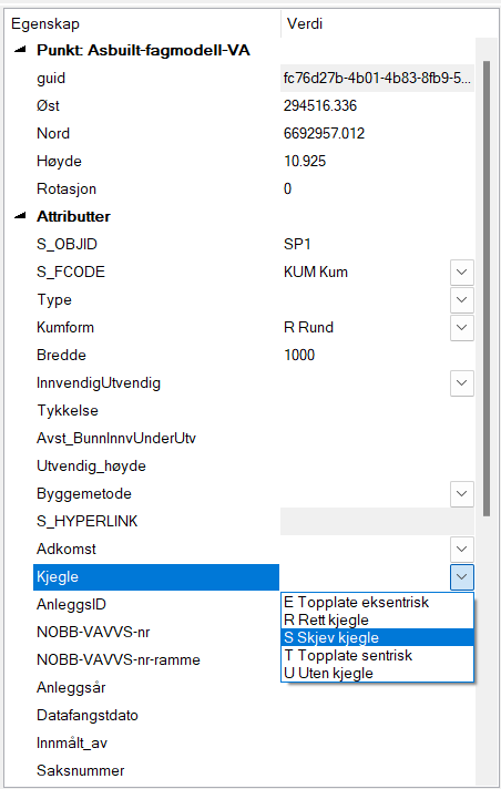Dialog for egenskaper