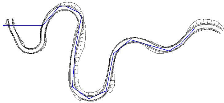 Planvisning med innsatt vegkropp