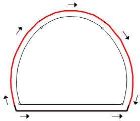 Tunnel sprengningsprofil