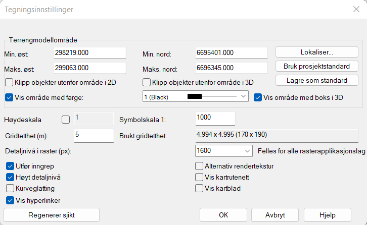 Drawing settings