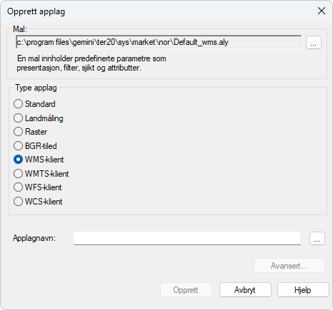 Create WMS layer