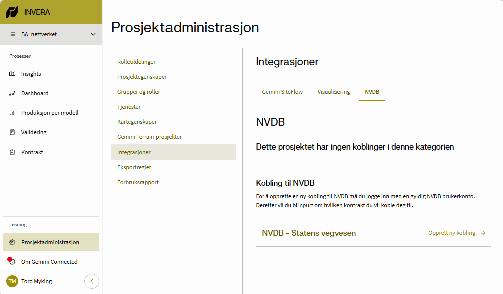Project Administration - NVDB