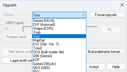 Eksport format