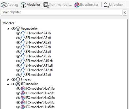 Vertikal listefelt for modeller