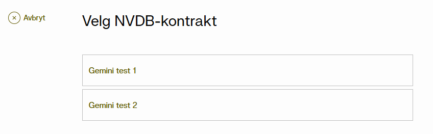 Valg av NVDB-kontrakt for prosjektet